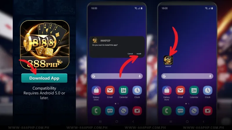 Install 888PHP App Android